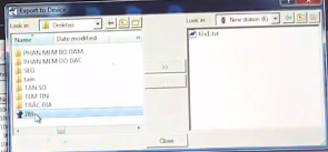 chọn file mới lưu