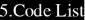 code list