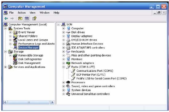 hộp thoại device manage