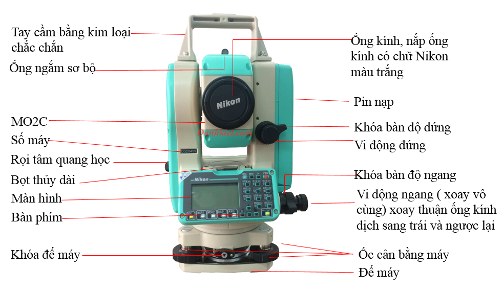 Máy toàn đạc điện tử Nikon DTM 322 với thiết kế cấu tạo nhỏ gọn, nhiều cải tiến mới cho người dùng.