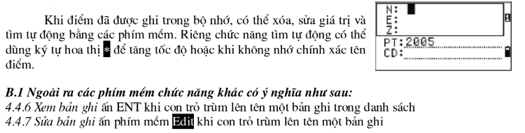 nhập tọa độ điểm