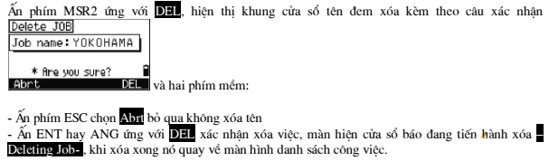 xóa công việc